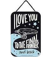 Open Road Brands Star Trek I Love You to The Final Frontier Hanging Wood Wall Decor - Vintage Sta...