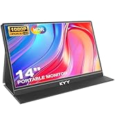 KYY Portable Monitor for Laptop, 14" FHD 1080P Travel Monitor, USB-C &amp; HDMI Computer Gaming Scree...