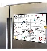 Fridge Calendar Magnetic Dry Erase Whiteboard Calendar for Refrigerator Planners 16.9 Inches X 11...