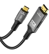 FDBRO USB C to HDMI 2.1 Cable 8K@60Hz 4K@120Hz [Thunderbolt 3/4 Compatible] Type-C to HDMI Cord C...
