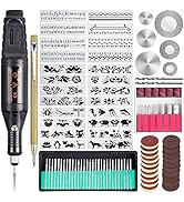 Uolor 108 Pcs Engraving Tool Kit, Multi-Functional Electric Corded Micro Engraver Etching Pen DIY...