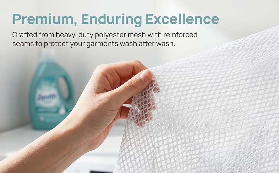 Made from long-lasting mesh with sturdy handles for easy carrying and storage
