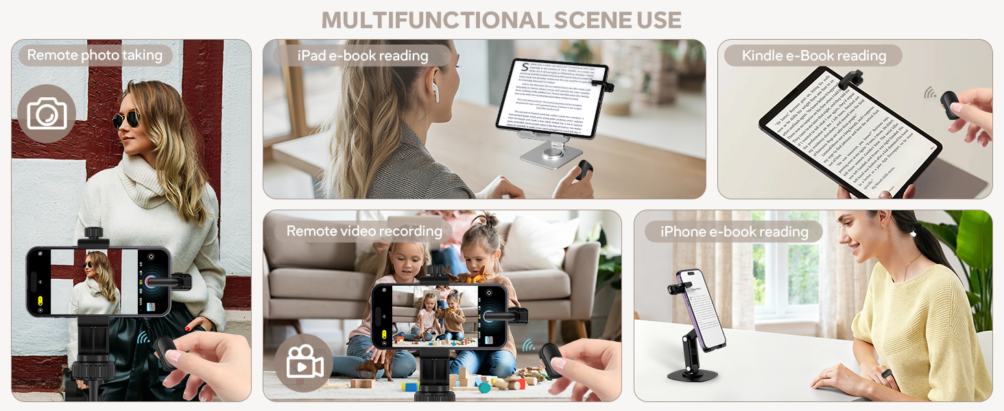 Remote Control Page Turner Ring for Kindle Paperwhite Oasis Scribe Kobo eReaders