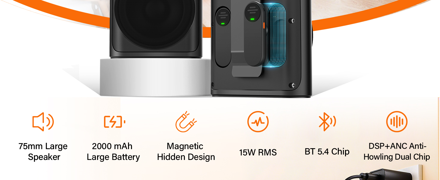 Daakro Wireless Voice Amplifier for Teachers Classroom Speech/Tour Guides/Coaches Yoga Fitness