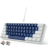 abucow Gaming Keyboard Minimalist Portable Wired Ultra-Compact Mini Imitation 61 Keys RGB Backlit...