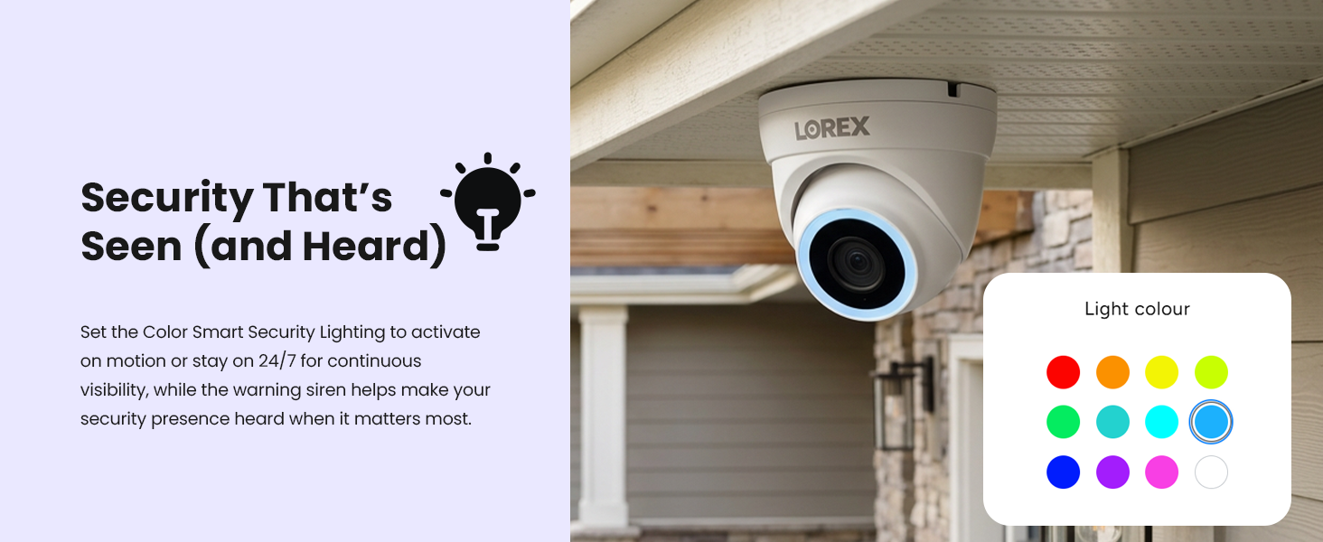Smart Security Lighting and Siren, Security that's seen (and heard)