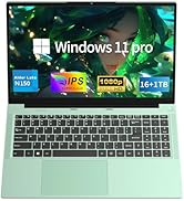 MOONFISH Gaming Laptop Computer, 15.6 Inch Lap Top Pc 2025 Window 11 Pro, 16GB RAM 1TB SSD, 13th ...