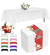 Fixwal Plastic Table Cloth Disposable 18 Pack, 54 x 108 Inch Table Cloths, Party, Picnic, Wedding...