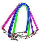 4 Pieces Multicolor Napkin Holder Bibs Clips for Dental, Neck Chains with Metal Clips for Dental ...