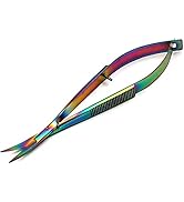 Embroidery Sewing Scissor - Titanium Spring Action Scissor 4.5" - German Grade Stainless Steel, C...