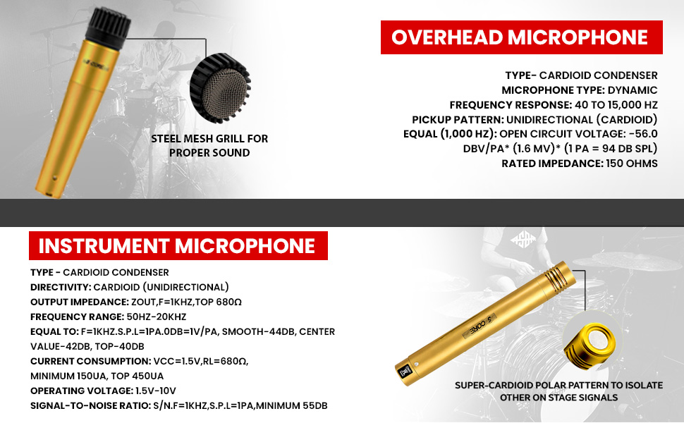Drummer mic specification
