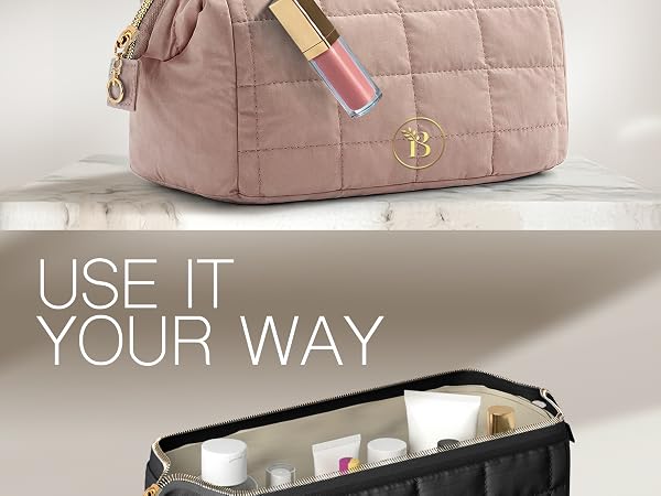 makeup bag travel makeup bag toiletry bag for women cosmetic bag makeup case makeup pouch cosmetic