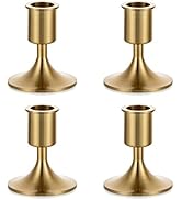 Candlestick Holders Taper Candle Holders, Romadedi Gold Candle Stick Candle Holder for Table Cent...