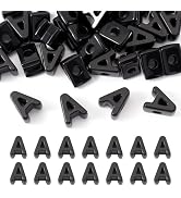 FASHEWELRY 30Pcs Large Hole Acrylic Slide Letter Beads Black Alphabet A Block Charms 3D Chunky In...