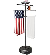 Pool Towel Rack with Wheels for Indoor Outdoor Use, 63 Inch Towel Holder with Storage Tray, 6 Adj...