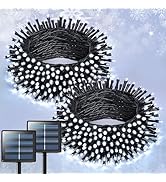 JMEXSUSS 2 Pack Solar String Lights for Outside, Total 400 LED 151FT Solar Christmas Lights Outdo...