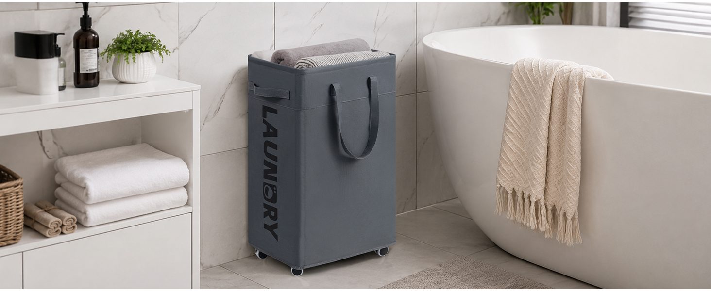 Goodpick Laundry Basket with Wheels