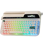 EPOMAKER Glyph Wireless Typewriter Retro Mechanical Keyboard, Screen &amp; Knob &amp; Lever, Wrist Rest, ...