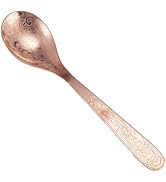 Vintage Copper Cutlery, Nepalese Hand-Carved Copper Spoon, Suitable for Stirring Coffee and Desse...