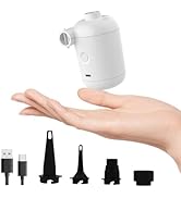 3T6B USB Rechargeable Air Mattress Pumps, Portable Air Pump with 4 Nozzles for Outdoor Camping, A...