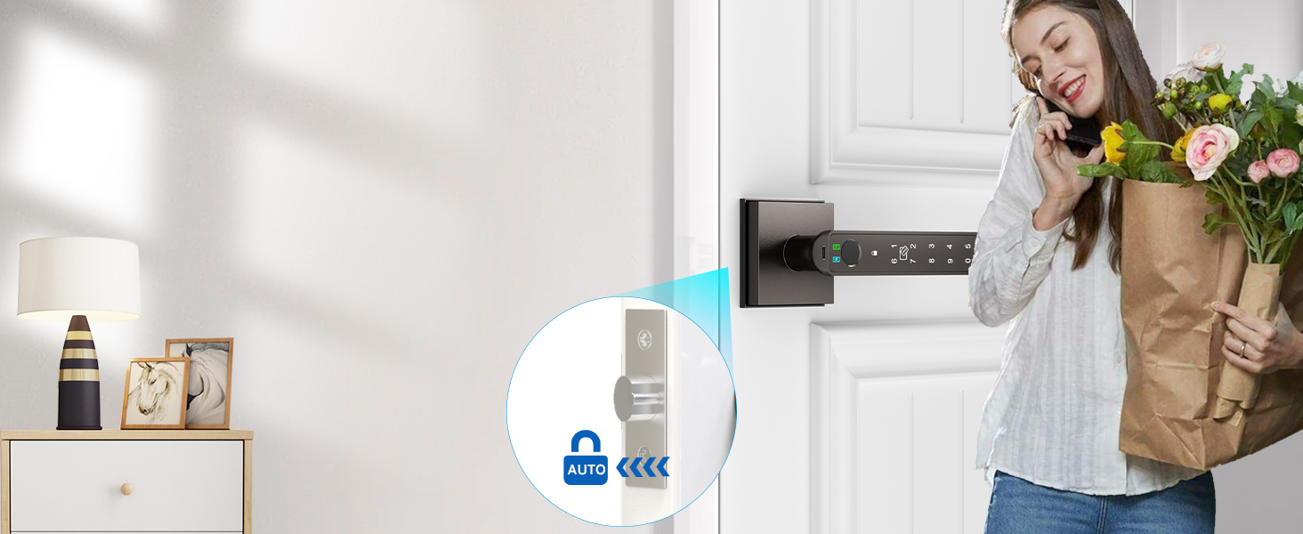 Smart door handle grey