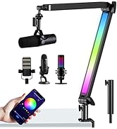 Blue Yeti Boom Arm - RGB Boom Arm for Blue Yeti/HyperX QuadCast/Shure SM7B/Rode NT1 Microphone, G...