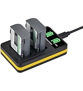 Tectra 2-Pack NB-2L NB-2LH Battery and LED Dual USB Charger Kit for Canon NB-2L NB-2LH BP-2L5 BP-...