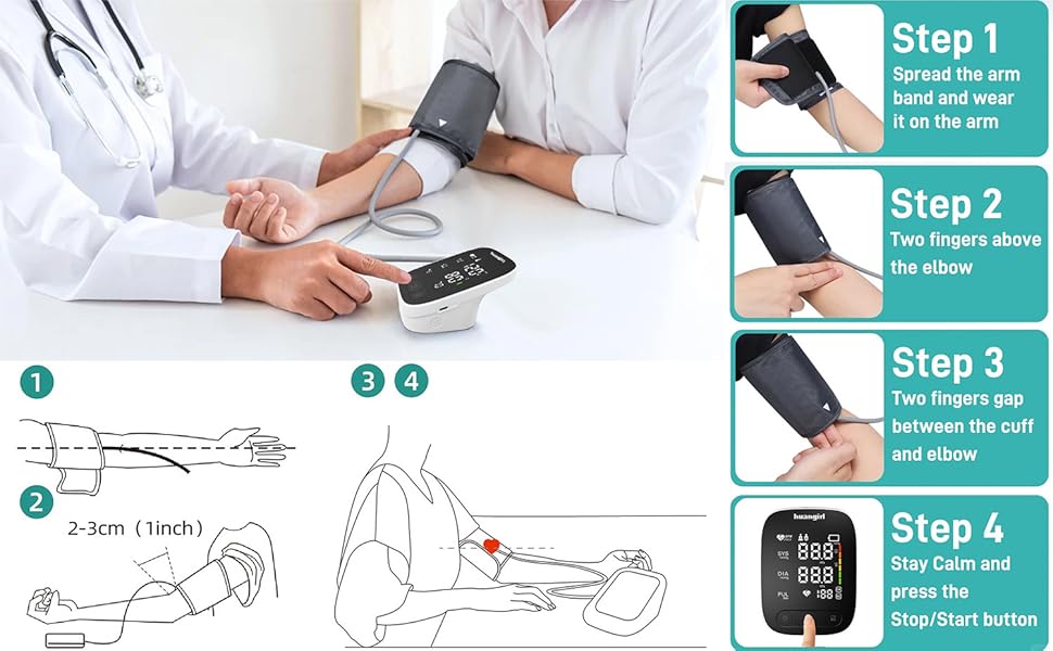HOW TO USE upper arm blood pressure monitor