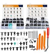 GOOACC 820Pcs Car Push Retainer Clips Auto Fasteners Assortment -36 Sizes Nylon Bumper Fender Riv...