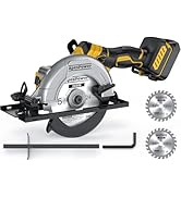 Brushless Cordless Circular Saw, for DeWalt 20V Max Battery, 6-Inch Aluminum Alloy Blade, 5900 RP...