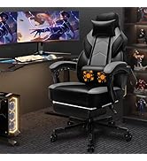 Shintenchi Gaming Chair,Video Game Chair with footrest and Massage Lumbar Support,Height Adjustab...