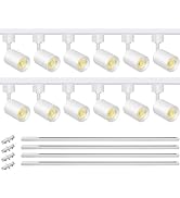 VANoopee 12-Light LED Track Lighting Kit with 13FT H Type Track Lighting Rail, Dimmable LED Track...
