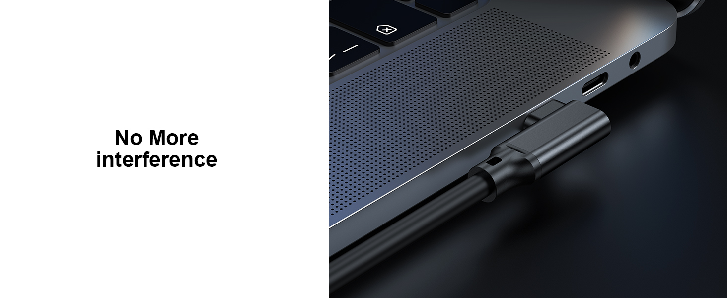 C to USB C Cable Right Angle 20Gbps