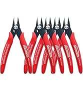 Small Wire Cutters, 5 PACK, 5 Inch Micro 170 Flush Cutter, HOUSERAN Wire Cutters Spring Loaded Cu...