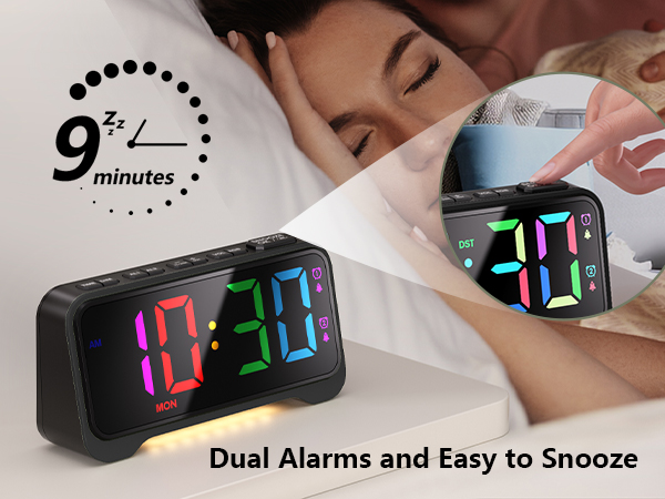 snooze and dual alarms 