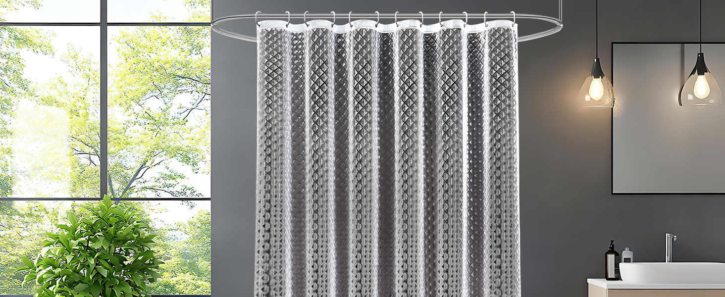 clear shower curtain 