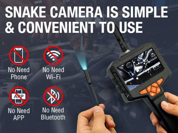 Borescope Camera with Light Snake Camera 16.5ft Endoscope Camera Gadgets for Men