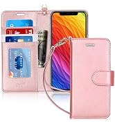 FYY Designed for iPhone XR Case, Luxury PU Leather Wallet Phone Case with Card Holder Flip Folio ...