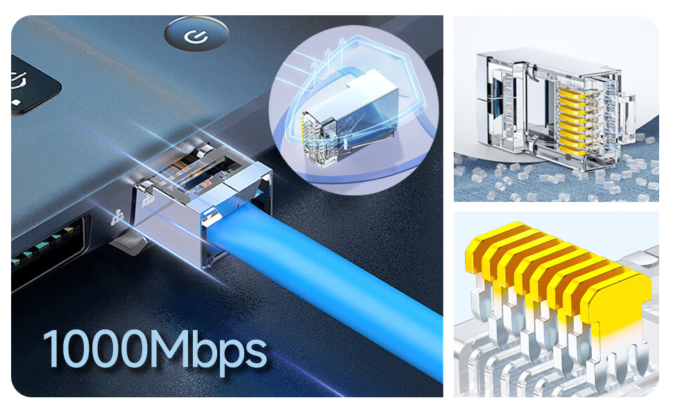 Cat 6 Pass Through RJ45 8P8C Connectors 