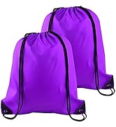 KUUQA 2Pcs Drawstring Backpack Bags Sports Cinch Sack String Backpack Storage Bags for Gym Travel...
