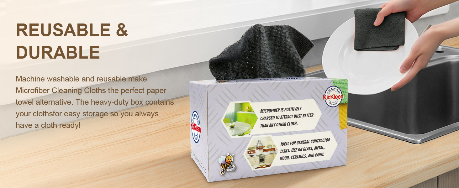 gray microfiber cleaning cloths