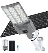 12000W Solar Street Light, Aluminum Commercial Parking Lot Lights with Motion Sensor, 6500K Dusk ...