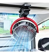 xuenair Battery Powered Clip On Fan for Car Visor Back Seat Roof Handles, Portable Car Fan Rechar...