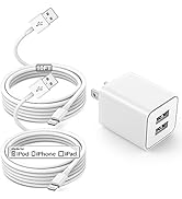 [Apple MFi Certified] iPhone Charger Block with 10 ft Cable, USB Wall Charger and Lightning Cord,...