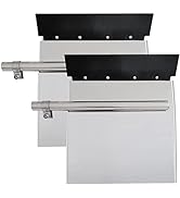 GaeaAuto 24"x24" Stainless Steel Quarter Fender Set Mud Flap Hangers fit for Semi Truck, 2PCS