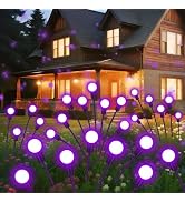 Solar Garden Lights Outdoor Waterproof, 2 Pack 16 LED Swaying Light Firefly Light Outdoor Decor L...