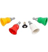 RIDGE WASHER Pressure Washer Nozzle Guard, Power Washer Nozzle Tips with Protector Holder, 5 Pres...