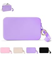 Playexen Silicone Zippered Pouch Compatible with T0uch-land, Hand Sanitizer Spray Zipper Bag with...