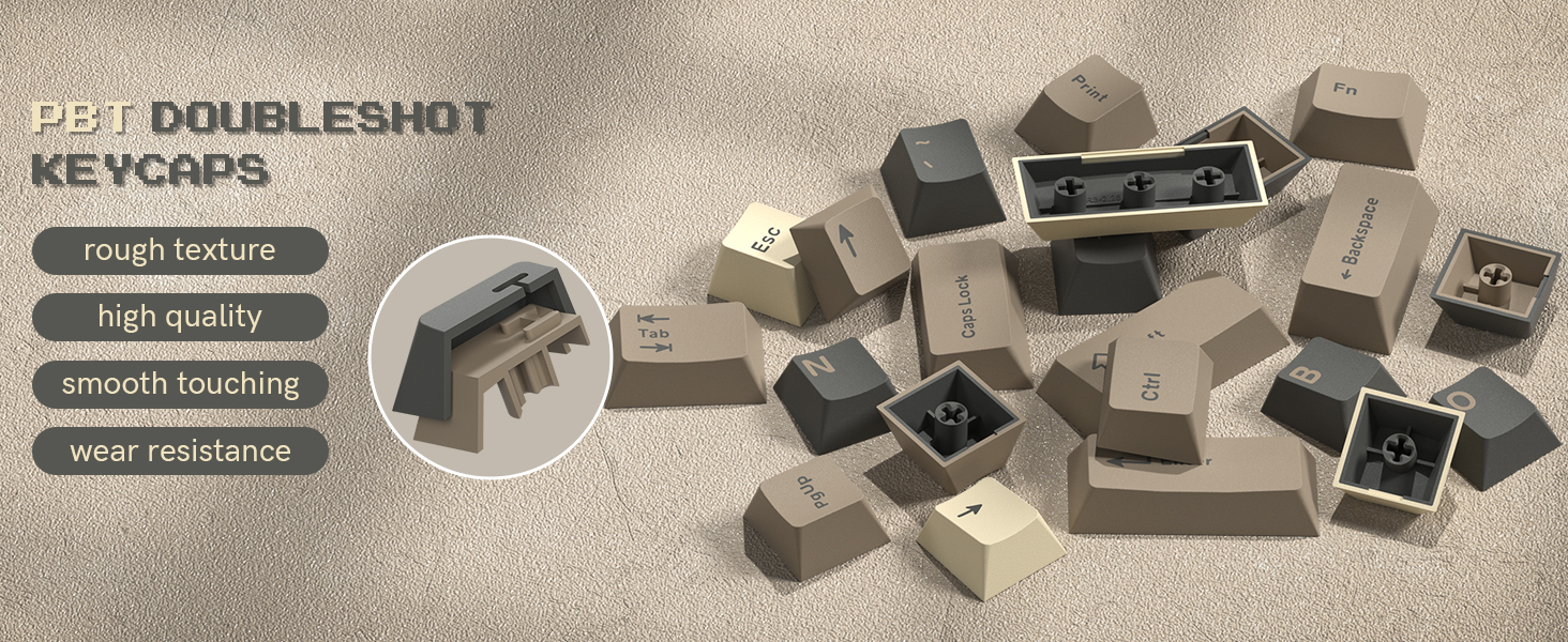 womier retro mechanical keyboard keycaps cherry profile pbt