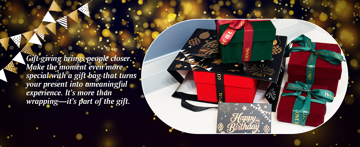Black Birthday Gift Bag